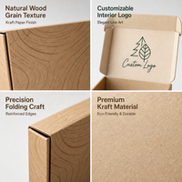 Boîte d'emballage en carton ondulé en papier kraft, boîte postale pliable, emballage personnalisé, boîte d'expédition pour le commerce électronique