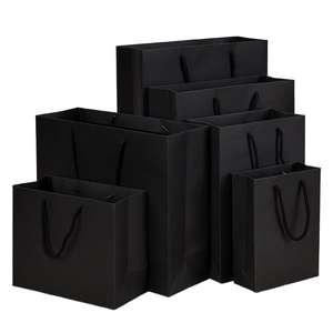 Sacs de transport en papier couché de luxe avec poignées en corde de coton et ruban, imprimés flexo, logo personnalisé, jetables – Offre Spéciale - Product Image 4