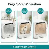 Sèche-cheveux pour chien, moteur puissant 1800W, corps en plastique durable, pour salons de toilettage professionnels, centres de soins pour animaux, utilisation en salle de bain, 72L