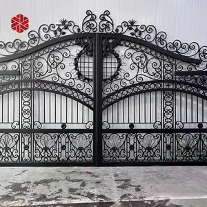 Farm Gate Designs Haupteingang Schmiedeeisen Haupttor Design verzinktem Stahl Schaukel verzinktem Stahl Tor