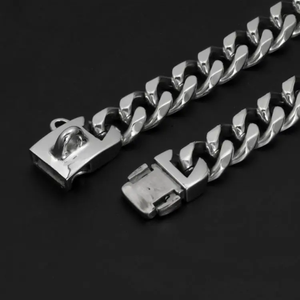 Collar de Acero Inoxidable de Alta Resistencia para Perros, Tipo Cadena Cubana, Anti-Mordidas, para Perros Medianos y Grandes, <span class=keywords><strong>Pitbull</strong></span>, Bulldog, para Paseo y Entrenamiento - Product Image 4