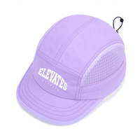 Casquette de camping d'été respirante et imperméable à 5 panneaux en nylon de haute qualité avec logo personnalisé imprimé