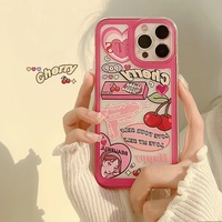Coque de téléphone antichoc en TPU écologique avec illustration de jeune fille rose camouflage, design bicolore pour 7g-14 Promax