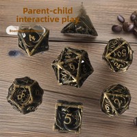 Dés de jeu polyédriques en métal creux Dragon pour DND, Dungeons & Dragons, COC, TRPG, Kullu Gango Set