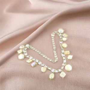 สร้อยคอไข่มุกสีเงินหรูหราสำหรับผู้หญิงของขวัญเครื่องประดับ - Product Image 3