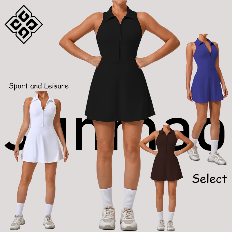 Women's High Waisted Slimming Fitness Pcs Set Sports Dress Four-Way Stretch Eco-Friendly Lightweight Spandex/Nylon for Running
