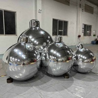 Nouvelle conception de ballon sphérique géant brillant suspendu, hermétique, gonflable, effet miroir, pour la décoration de fête