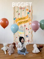 Spanduk Ulang Tahun Bergaya Kartun Modern Lucu, Teks Selamat Ulang Tahun, Papan KT, Cetak Digital, Buatan China, Latar Belakang untuk Pesta Ulang Tahun Pertama Anak