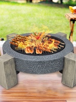 Cheminée à bois extérieure professionnelle pour la cuisine et le four, four européen à charbon de bois de qualité avec de multiples fonctions