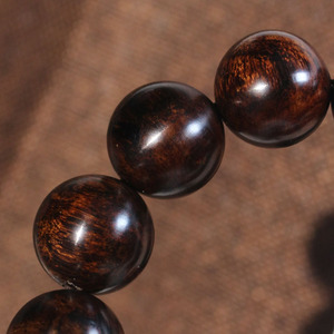 Lao Rosewood Bracelet 20mm Black Oil Old Material Fine <b>Mirror</b> Finish Geometric <b>Ball</b> Shape Unisex Everyday Wear - Product Image 1