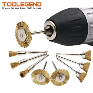Three Piece <strong>Brass</strong>-coated Hardened Steel Wire Cleaning <strong>Brush</strong> (one <strong>Brush</strong>, One Bowl <strong>Brush</strong>, One bar Flat <strong>Brush</strong>) - Product Image 4