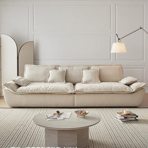 Sofá Acolchado de Tela con Forma Ovalada Recta Auckland Sailboat, Asiento Extra Ancho y Profundo, Resistente al Agua y a las Manchas, para Sala de Estar - Product Image 1