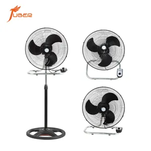 Ventilador de pie 18 pulgadas Industrial 3 en 1 Ventilador Hoja de metal Pie Oscilante Pedestal Soporte Ventilador Fabricante