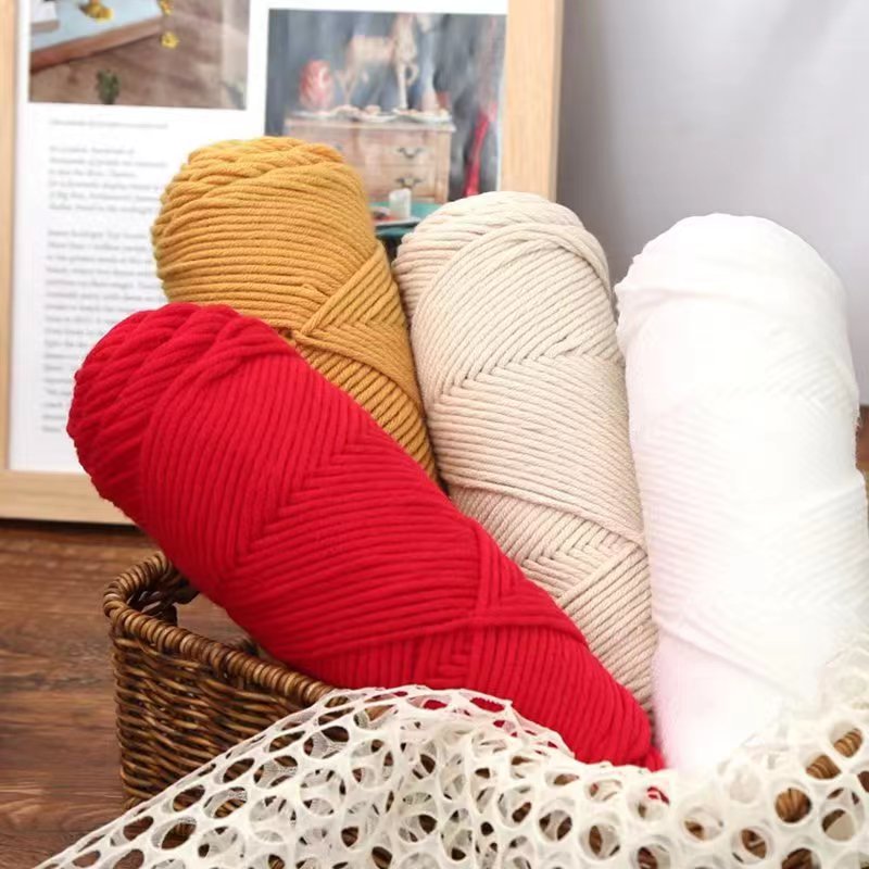 Multicolor acrylic 8-strand milk cotton scarf thread woven sweater diy hook doll hat coarse wool