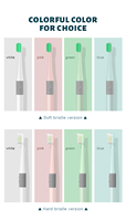 Pack familial Brosse à dents électrique sonique IPX7 étanche 2 têtes de brosse incluses Nettoyage sûr et efficace