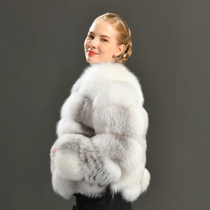 Manteaux en fourrure véritable pour femme, veste en fourrure naturelle pour femme, manteau chaud d'hiver en fourrure véritable pour femme, renard, offre spéciale - Product Image 3
