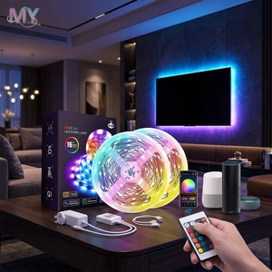 Tira de Luces LED de 5m 10m 15m 20m, USB, PC, WiFi, Control por Aplicación Inteligente, Tira de Luces RGB 5050 con Control Remoto para Almacén - Product Image 2