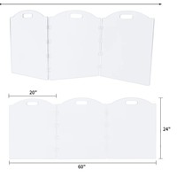 Clôture transparente en acrylique pour animaux de compagnie, barrière pliable pour chats et chiens, enclos autoportant, aucun assemblage requis