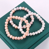 Bracelets et Joncs Charmants en Perles de Tahiti Blanches de Qualité Supérieure, Forme Pomme de Terre Baroque 7mm, Vente en Gros de Bijoux Marque Mejas pour Femmes