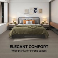 Plancher en bois étanche de 1515 mm de large, grade ENF, texture EIR synchronisée, photocatalytique, anti-moisissure, système de pose à clipser