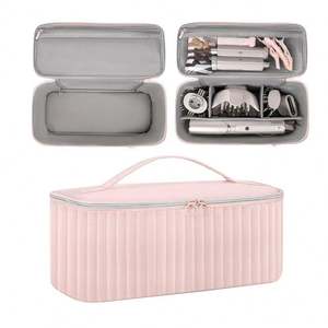 Sac de rangement de luxe matelassé pour maquillage et beauté, pochette antidérapante pour fer à friser et outils capillaires - Product Image 2