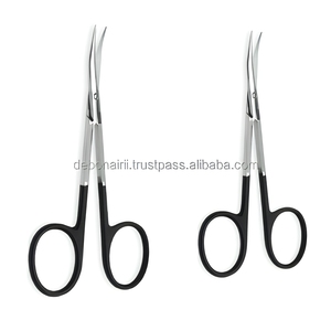 <strong>SuperCut</strong> Curved Surgical Scissors Razor Sharp &amp; Micro Serrated Stainless Steel Black Handle Wholesale Supplier - Product Image 2