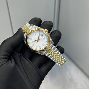 Reloj de Alta Gama 2025 con Bisel Acordonado de Acero Inoxidable Bicolor, Movimiento Automático, Resistencia al Agua de 100 Bares, Versátil - Product Image 2
