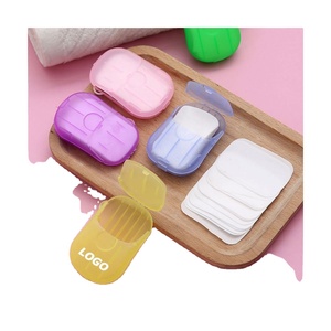 Custom Logo <b>Silk</b> Screen Printed Travel Size Soap <b>Sheets</b> Portable Hand Soap Paper for On-the-Go Promotional Business Gifts - Product Image 1