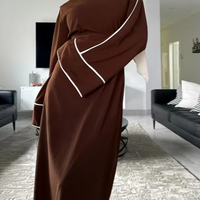 Robe Nuosha OEM, mode musulmane, Moyen-Orient, arabe, Dubaï, Malaisie, robe unie à bordure