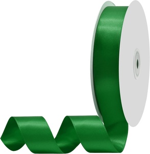 OKAY 7/8 pulgadas 22mm cinta <span class=keywords><strong>de</strong></span> satén <span class=keywords><strong>de</strong></span> doble cara 100% poliéster rojo verde oro hoja impresa para envolver regalos lazos para el cabello - Product Image 5