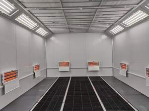 Cabines <span class=keywords><strong>de</strong></span> <span class=keywords><strong>peinture</strong></span> électriques certifiées CE fabriquées en Chine, éclairage LED, lampes infrarouges, 24 kW, salle <span class=keywords><strong>de</strong></span> <span class=keywords><strong>peinture</strong></span> automobile, brûleur diesel - Product Image 2