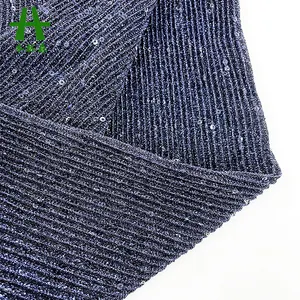 Mulinsen Textiel Beste Prijs Lurex Knit Naaien Borduren Goffer Stof Met Lovertjes Polyester