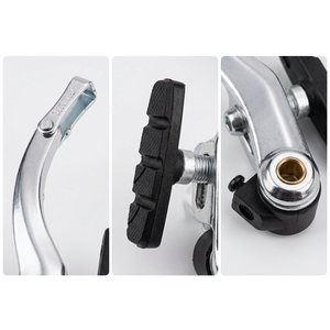 Kit de frein V-brake en alliage d'aluminium avec patins en caoutchouc rainurés et gaine de câble pour <span class=keywords><strong>VTT</strong></span> - Product Image 5