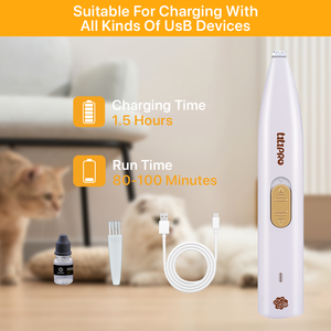 Liliसमर्थक pt202 पेशेवर शांत रिचार्जेबल कुत्ता पाव ट्राइमर इलेक्ट्रिक वायरलेस पालतू पैर फर क्लिपर - Product Image 6