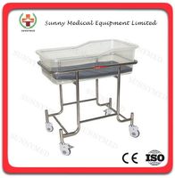 Lit de bébé mobile SY-R034 nouveau-né lit médical hôpital en métal lit de bébé utilisé