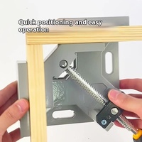 Pince d'angle à 90 degrés à assembler soi-même, réglable, pour le travail du bois, en aluminium et bronze