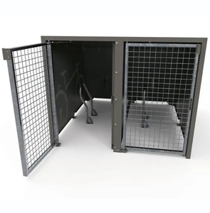 Gabinete Modular de Almacenamiento para Bicicletas de Acero Galvanizado en Caliente con Puerta de Malla, Casillero Seguro para 2 Bicicletas para Proyectos Públicos Municipales - Product Image 4