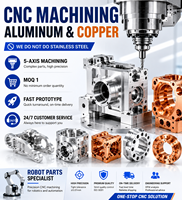 Service de fabrication CNC sur mesure pour pièces en aluminium et en cuivre, fabrication OEM ODM, haute précision ±0,01 mm, composants robotiques