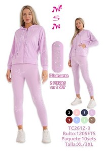 Tuta da Donna Msm con Cappuccio e Zip, Stampa Glitterata, in Spandex e Poliestere, Vestibilità Regolare, Abbigliamento Casual Autunnale, Taglie XL-3XL - Product Image 1
