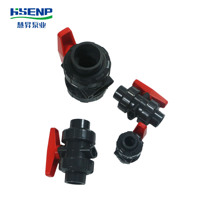 DIN ANSI Raccords de tuyauterie en PVC Plastique Double True Union Valve Pvc Hydraulique Contrôle de pression Industrielle Robinet à boisseau sphérique Prise pour l'eau