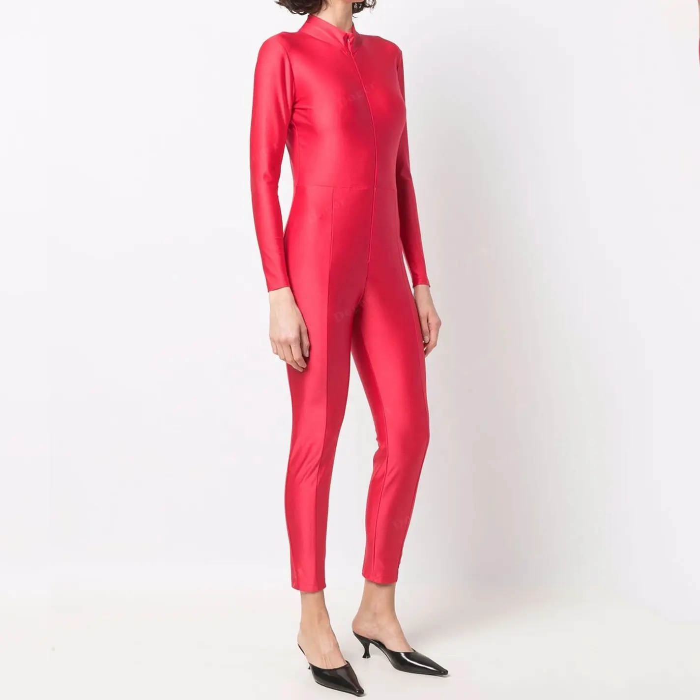 Combinaison Catsuit, Couture d'automne de luxe en Polyester pour femmes, manches longues, produit personnalisé, Sexy