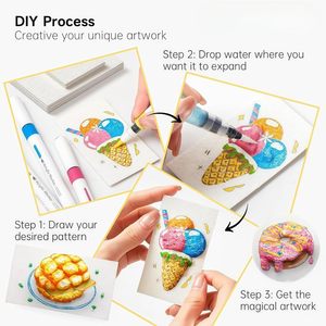 Dibujo 3D, lienzo mágico, esponja Diy, bolígrafos de dibujo de burbujas, pintura mágica hinchada, Kit de pintura artística para pintar - Product Image 2