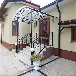 Auvent en fer pour l'extérieur, pare-soleil, protection contre la pluie et le soleil, planche de toit, fenêtre, balcon, protection contre la pluie - Product Image 5