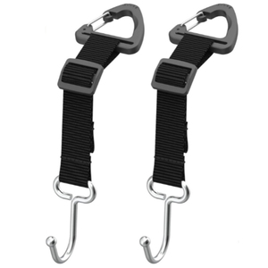 Gancho colgante para reposacabezas trasero de asiento de coche de acero inoxidable ajustable duradero de 2 piezas para almacenamiento de bolsas de billetera - Product Image 1