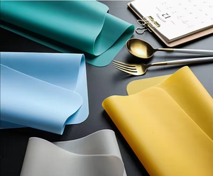 Tùy Chỉnh Thiết Kế Tái Sử Dụng Thực Phẩm Cấp Silicone Placemat In Thời Trang Silicone Bàn Ăn <span class=keywords><strong>Mat</strong></span> - Product Image 5