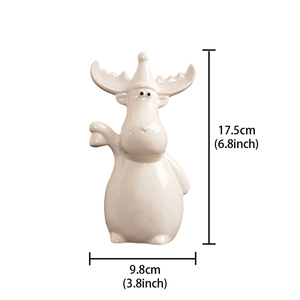 Nuevas Decoraciones de Cerámica con Estilo de Dibujos Animados para el Hogar, Reno Navideño, Decoración Moderna para el Hogar - Product Image 6
