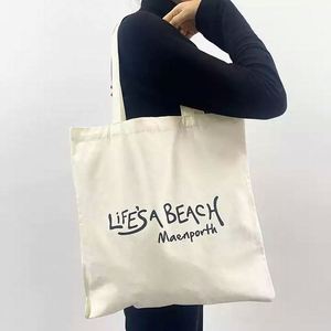 Natural <b>Canvas</b> Tote Bag with Full Color Logo Printing Customizable Sizes-Best Selling - Product Image 5