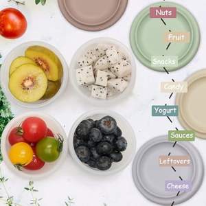 Nueva tendencia de fábrica, venta al por mayor, caja de almacenamiento sellada de grado alimenticio, fiambrera, contenedores de comida de silicona para aperitivos de bebé con tapa para viajar a casa - Product Image 6