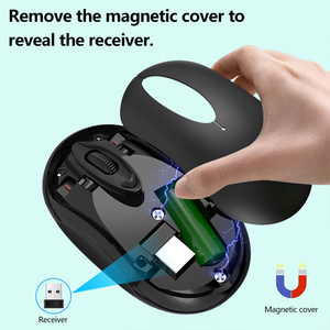 2.4G kablosuz çift modlu ergonomi Mini optik fare bilgisayar fare sevimli kız tarzı yüksek değer sessiz ofis fare - Product Image 4