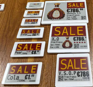 Lo Más Vendido en Etiquetas Electrónicas de Precio Digitales de 2.4Ghz y 2.13 Pulgadas, Sistema ESL EAS para Frutas y Verduras en Supermercados - Product Image 1